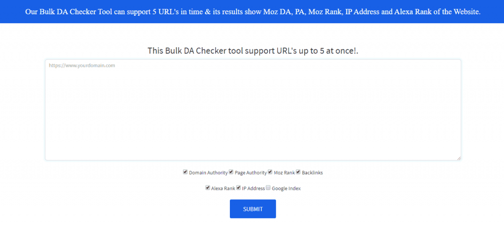 Bulka da best domain authority checker