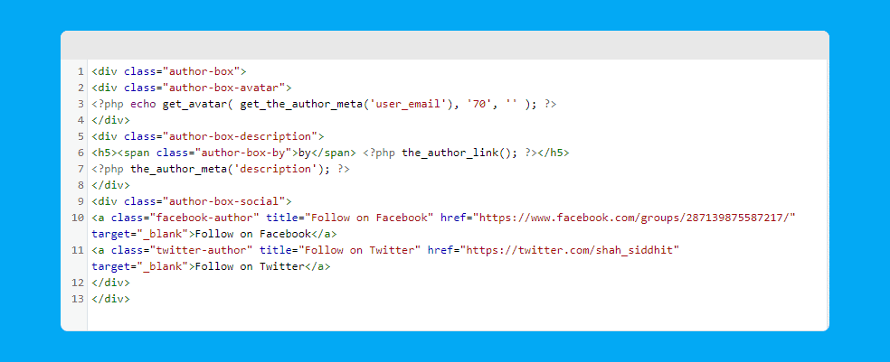 how to add author box in generate press