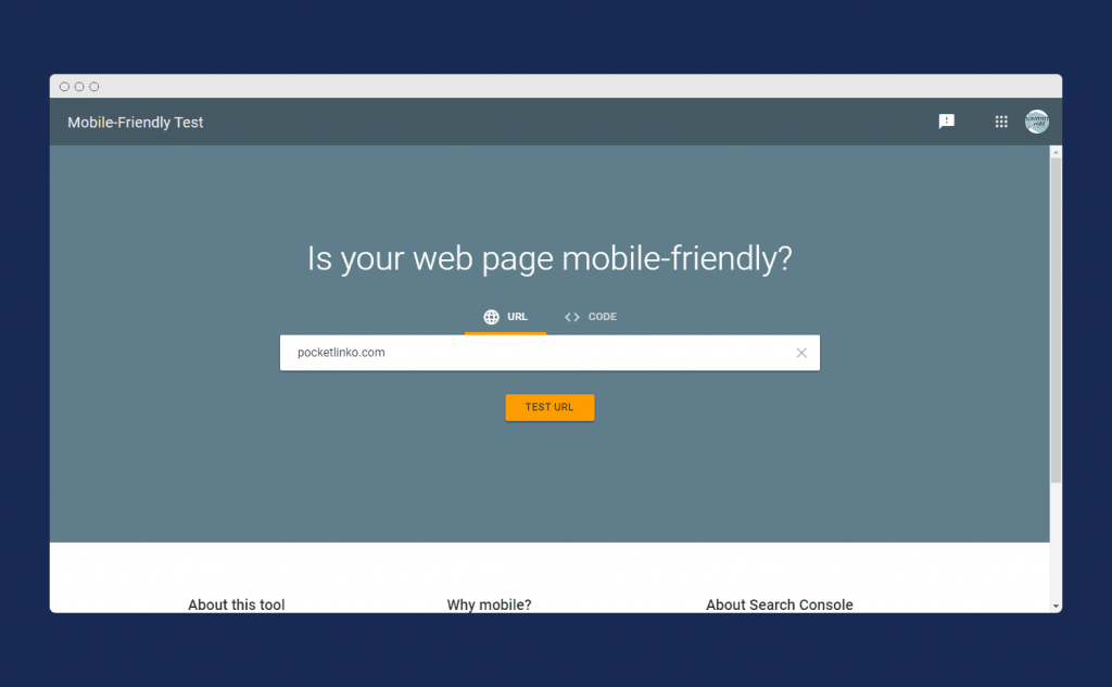 page mobile friendly
