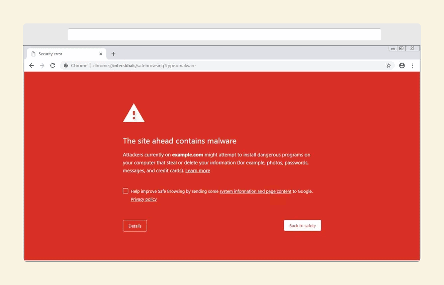 site contain malware