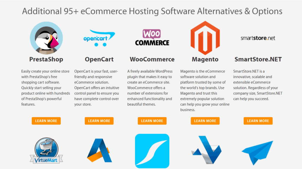 A2 hosting e-commerce apps