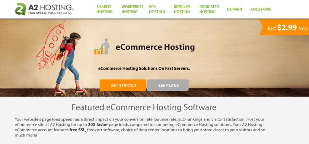 A2 hosting ecommerce plans