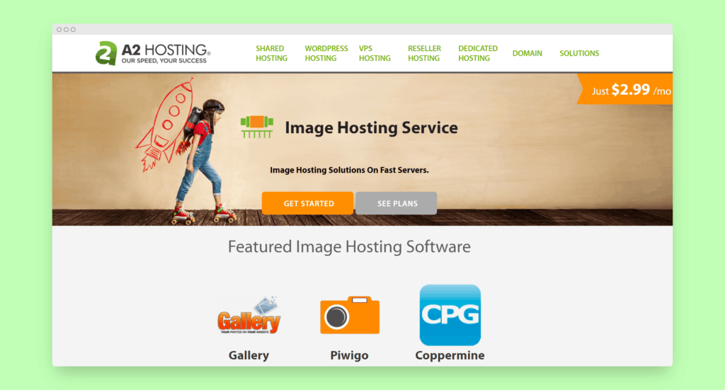 5 Best Web Hosting For Photographer's Sites & Business 2023 11 A2 hosting image hosting plans