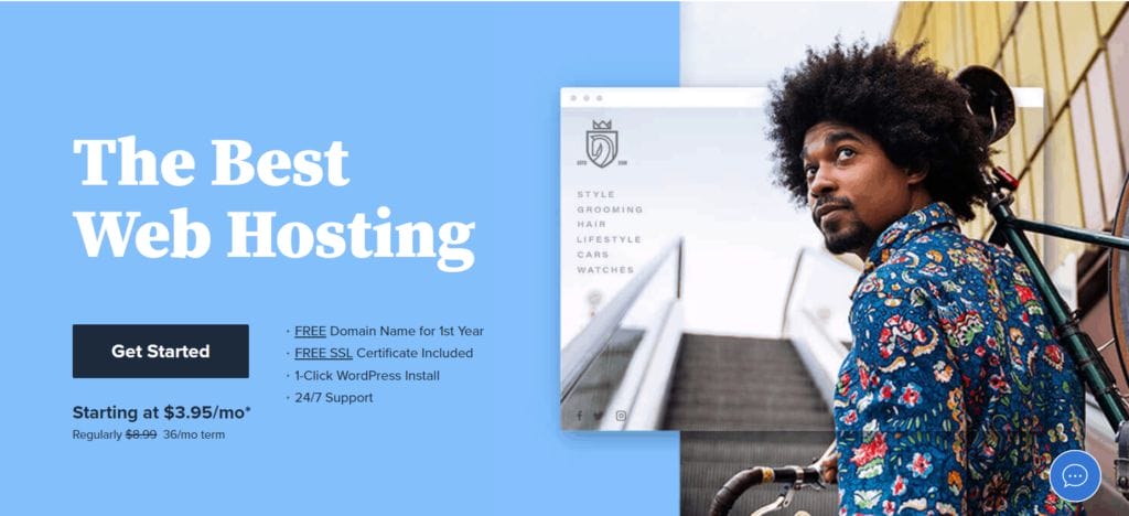 Bluehost landing page 