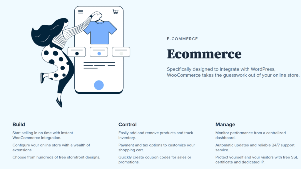 Bluehost made for ecommerce