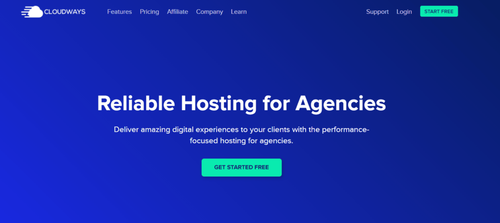 cloudways agency page