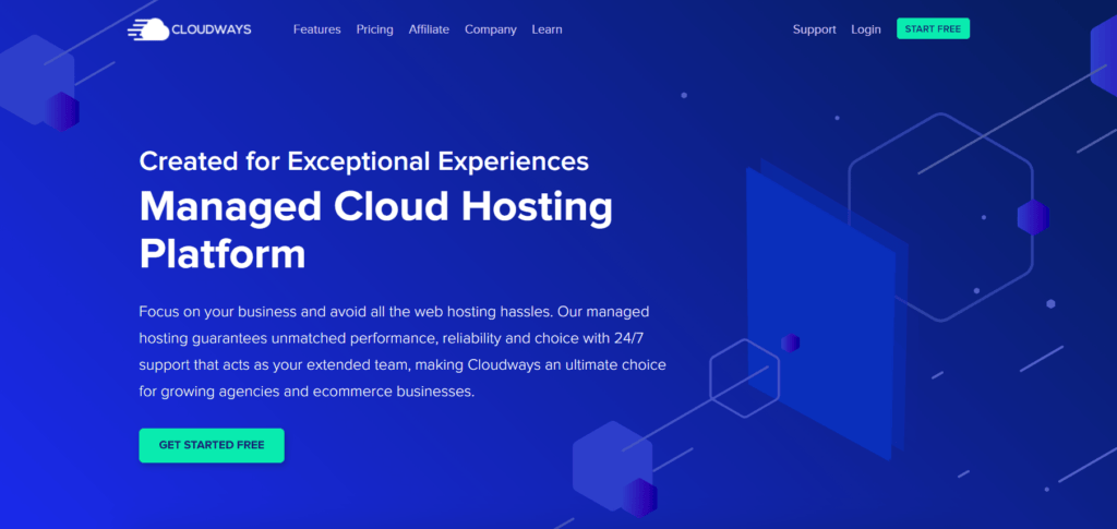 Cloudways homepage