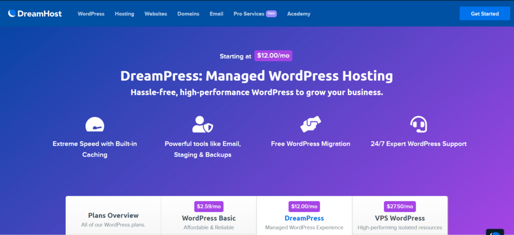 Dream host managed wordpress hosting