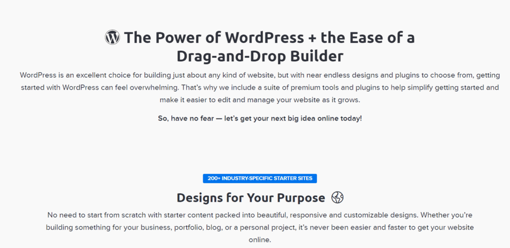 Dreamhost drag and drop builder wordpress