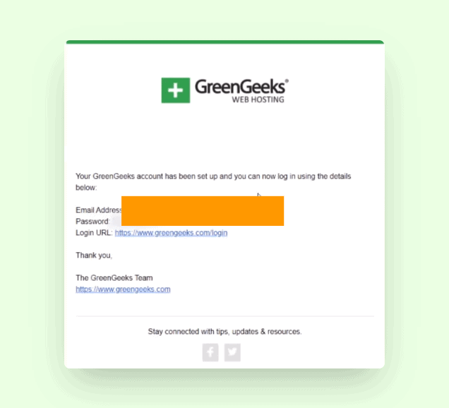 greengeeks login URL email
