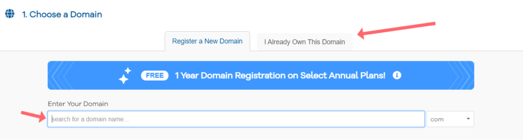 Hostgator domain free one year