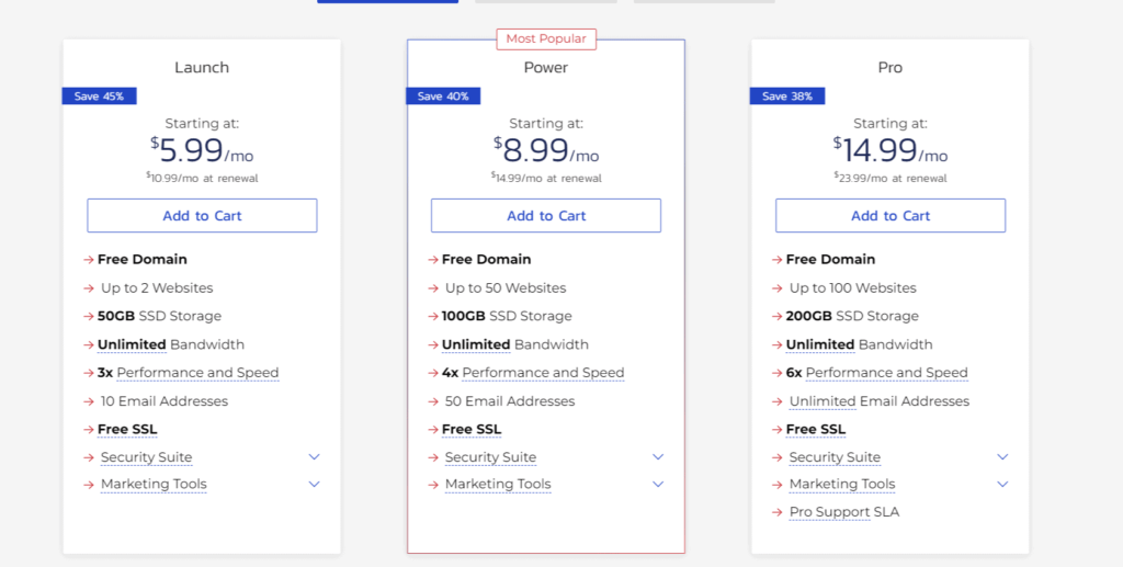 In motion hosting plans