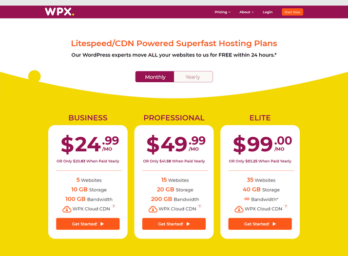 WPX hosting plans