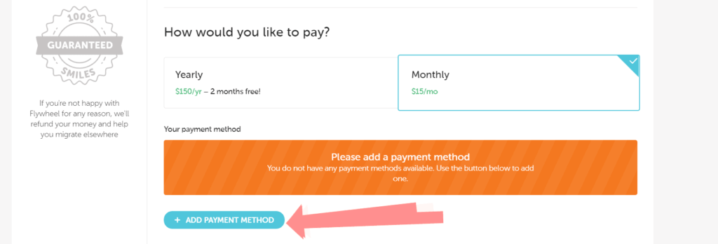 Flywheel payment method