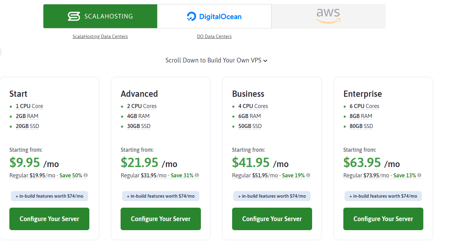 Scala hosting VPS CLoud pricing