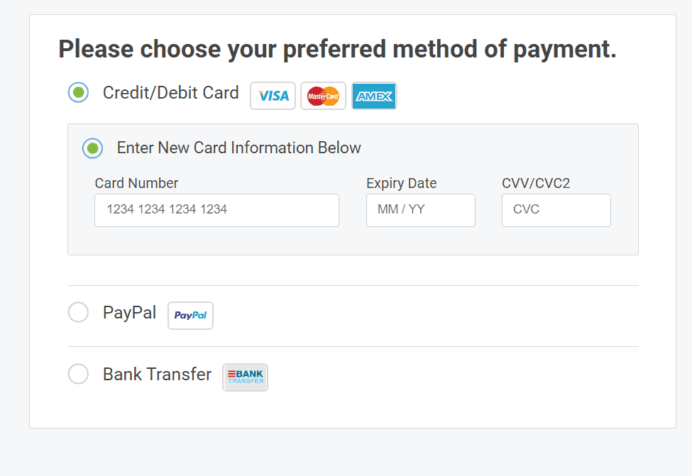 scala hosting payment modes