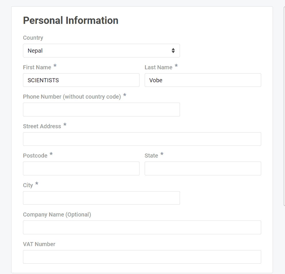 scala hosting personal information