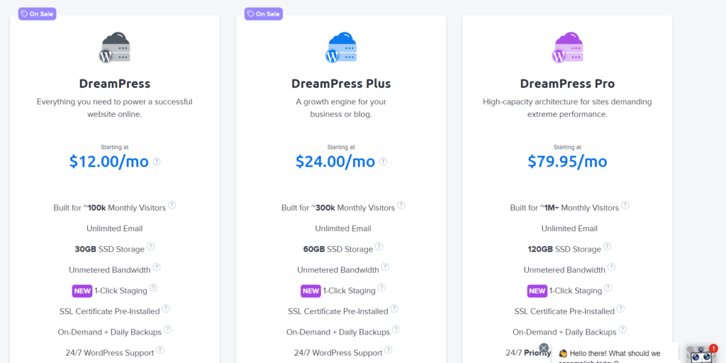 dreamhost dreampress plans 