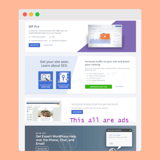 bluehost ads dashboard