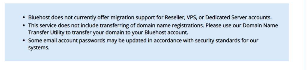 bluehost migration