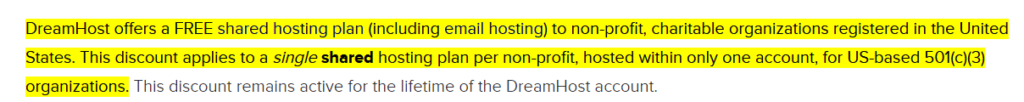 dreamhost for non profits 