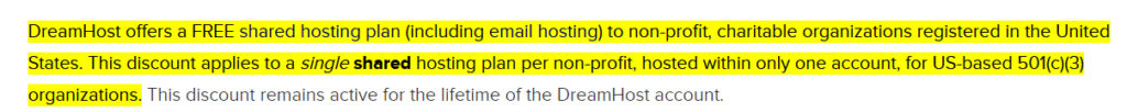 dreamhost for non profits