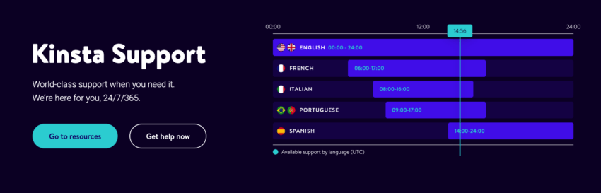 Kinsta support time result