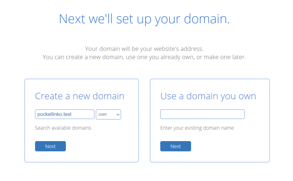 Bluehost free domain