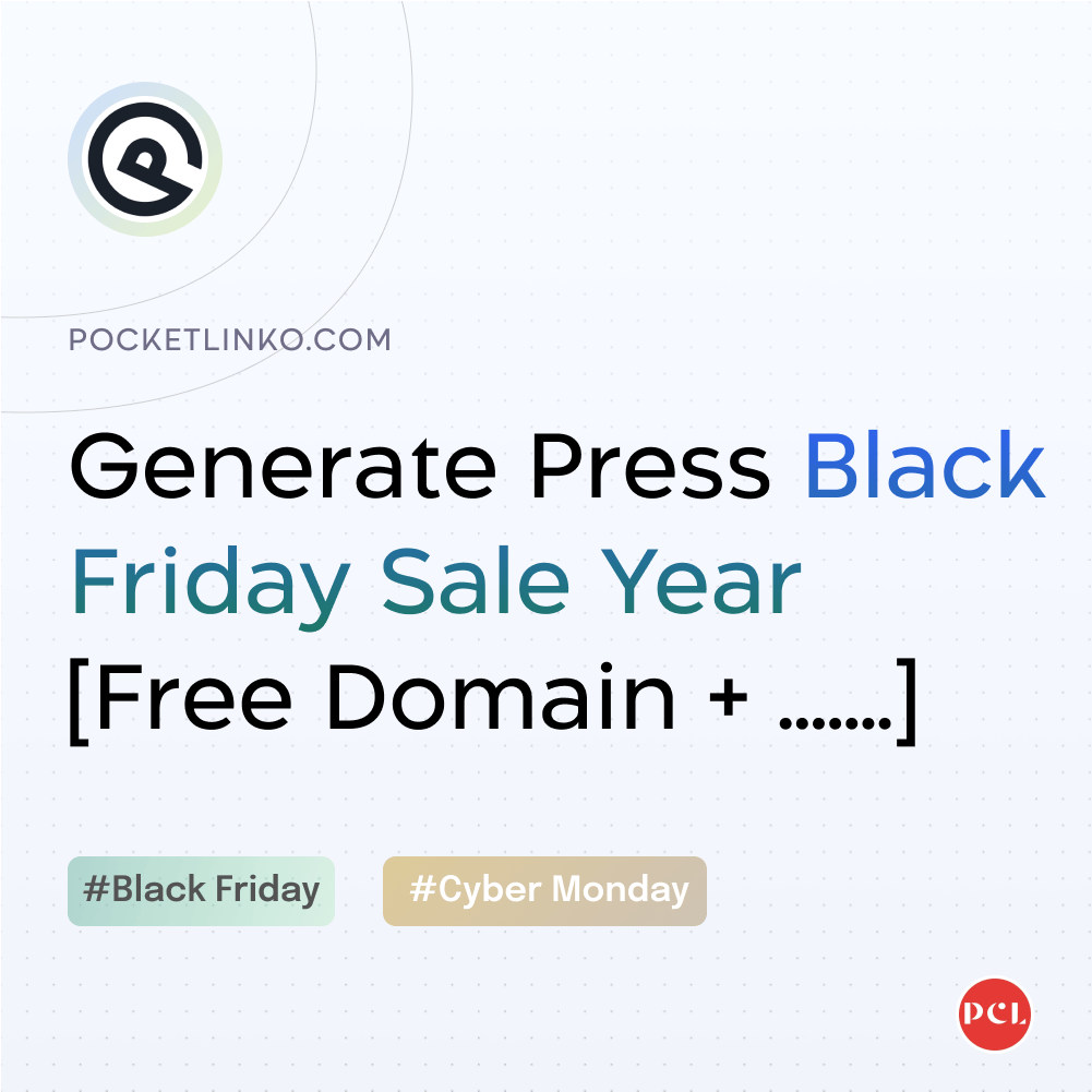 Generate Press Black Friday Deals