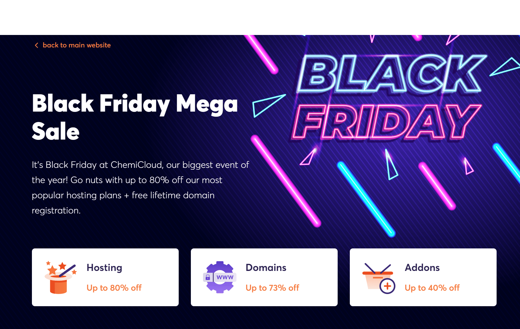 ChemiCloud Black Friday Deals 2021 80 OFF [MAXIMUM]