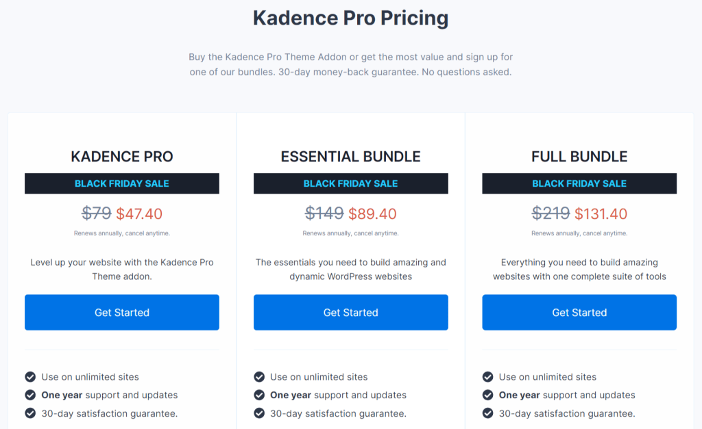 Kadence pro black friday deals 2021 