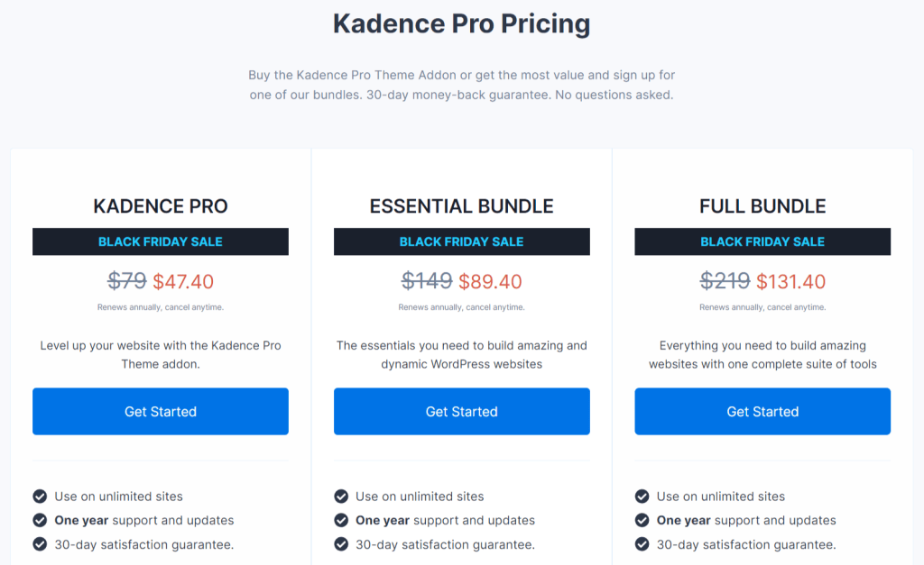 Kadence pro black friday deals 2021
