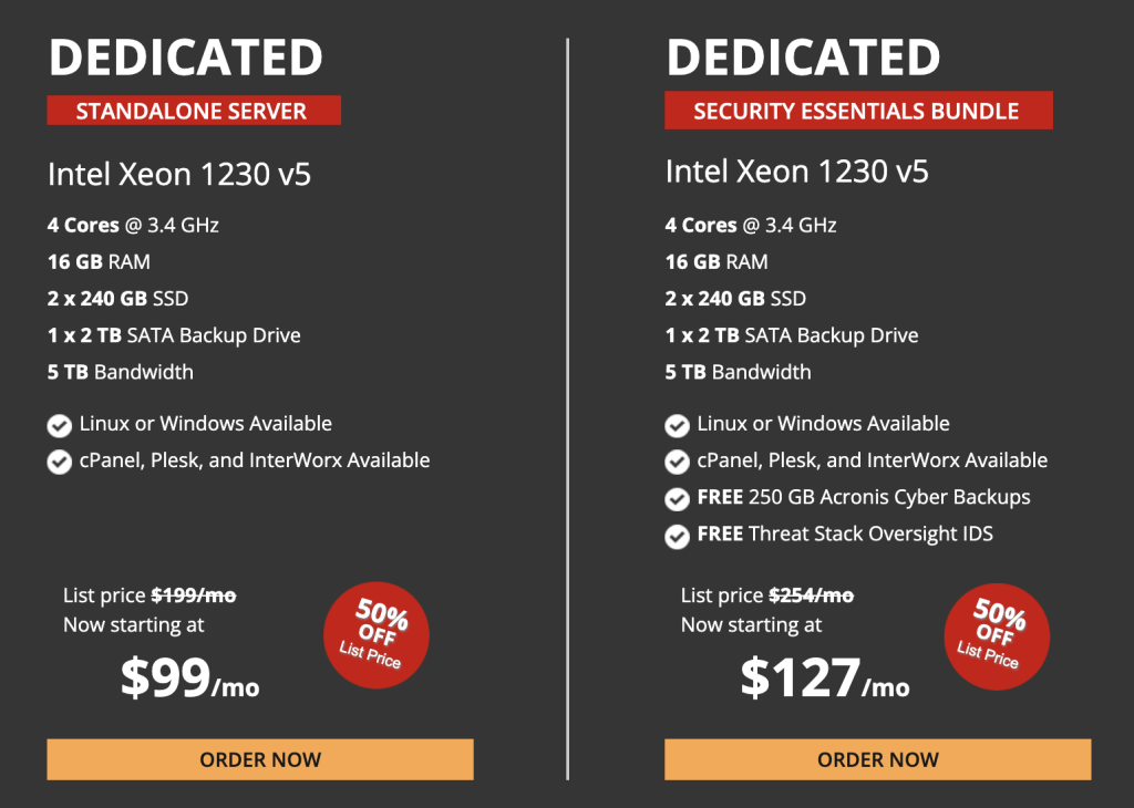 Liquid web dedicated black friday pricing