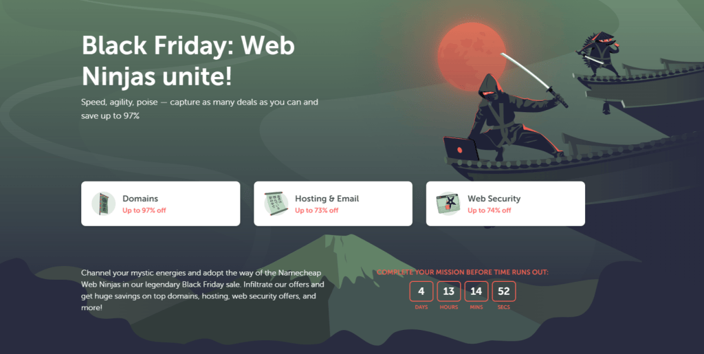 Namecheap Black Friday Cyber Monday Deals 2022 (Free Trial + 99% Off) 2 Namecheap black friday deals 2021
