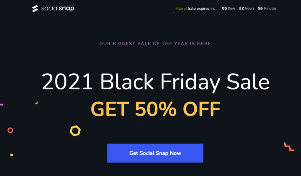 Social Snap Black Friday Deals 