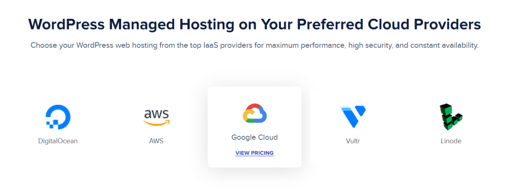 Cloudways managed hosting features
