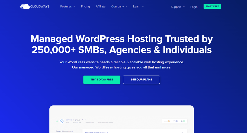 Cloudways managed WP