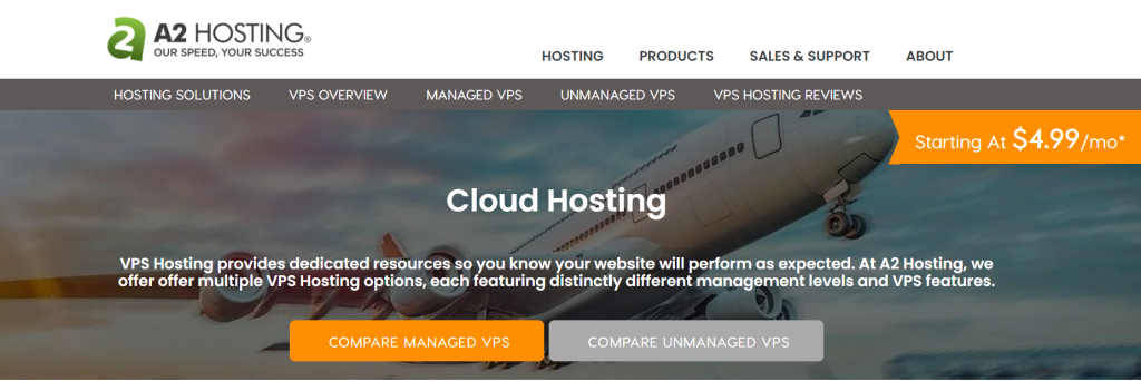 a2 hosting cloud vps