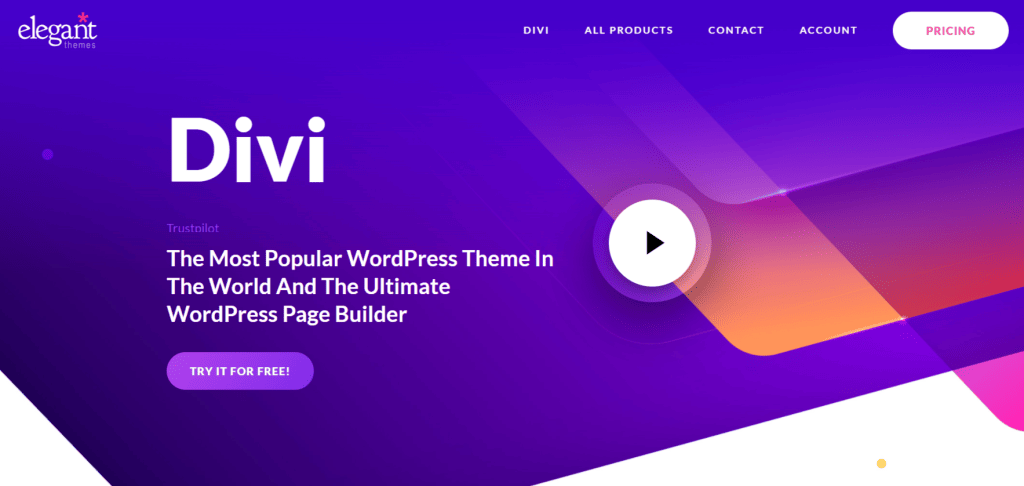 Divi landing wordpress page builder 