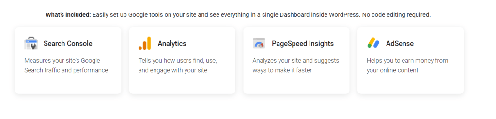 Google SitekIt features