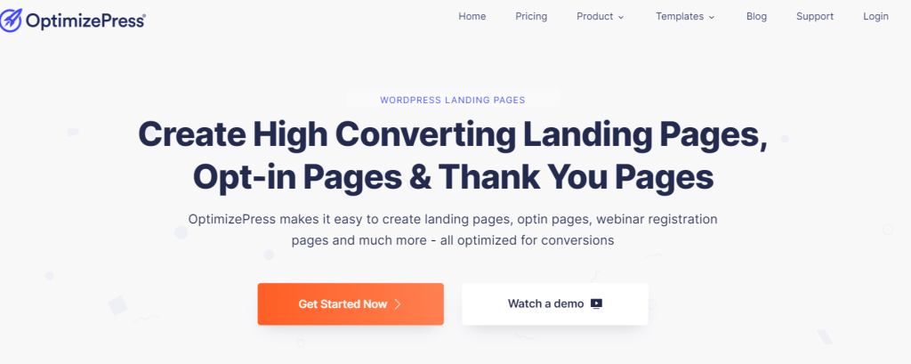 OptimizePress Landing Page Builder feature