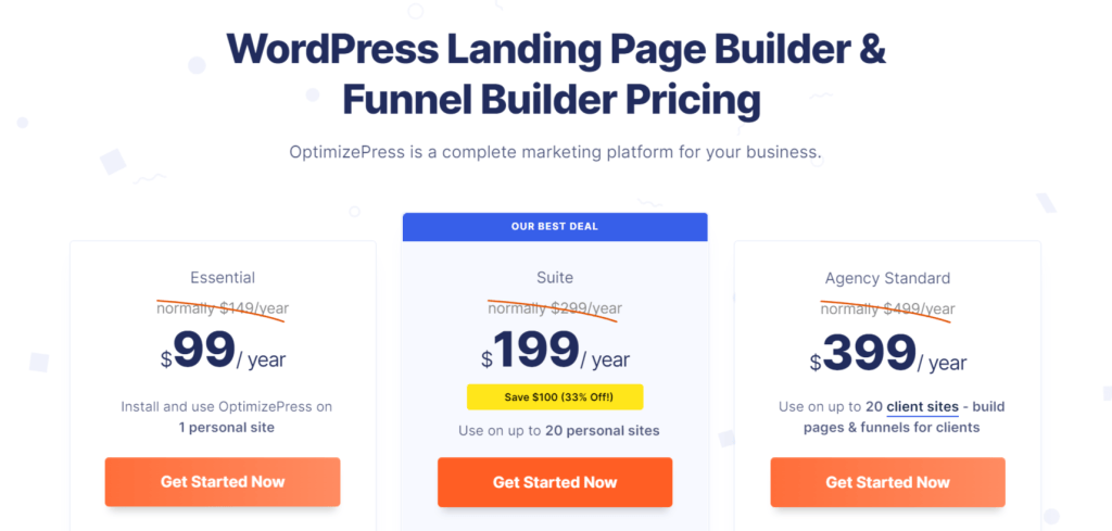 OptimizePress Landing Page Builder pricing