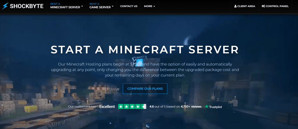 Shockbyte minecraft server hosting