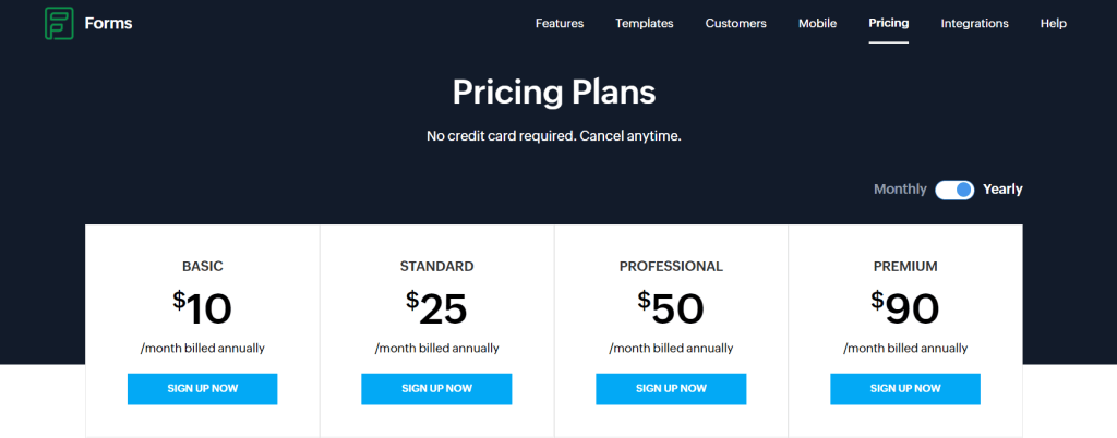 ZohoForms Pricing