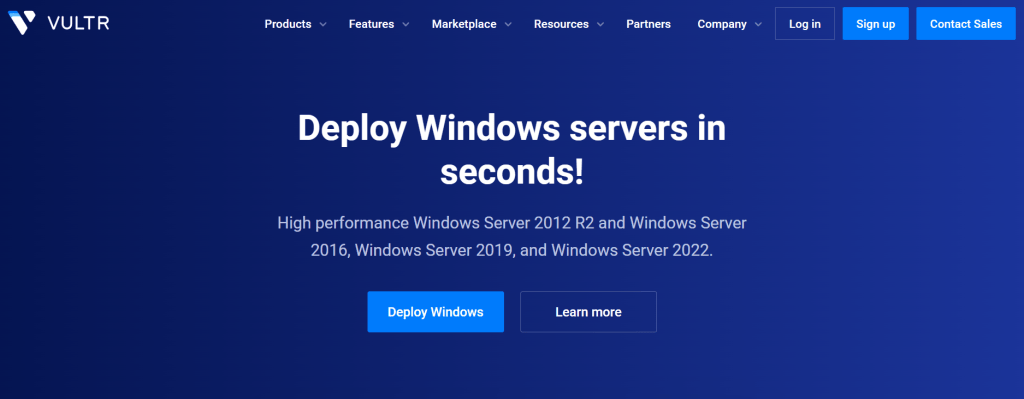 Vultr Windows Hosting