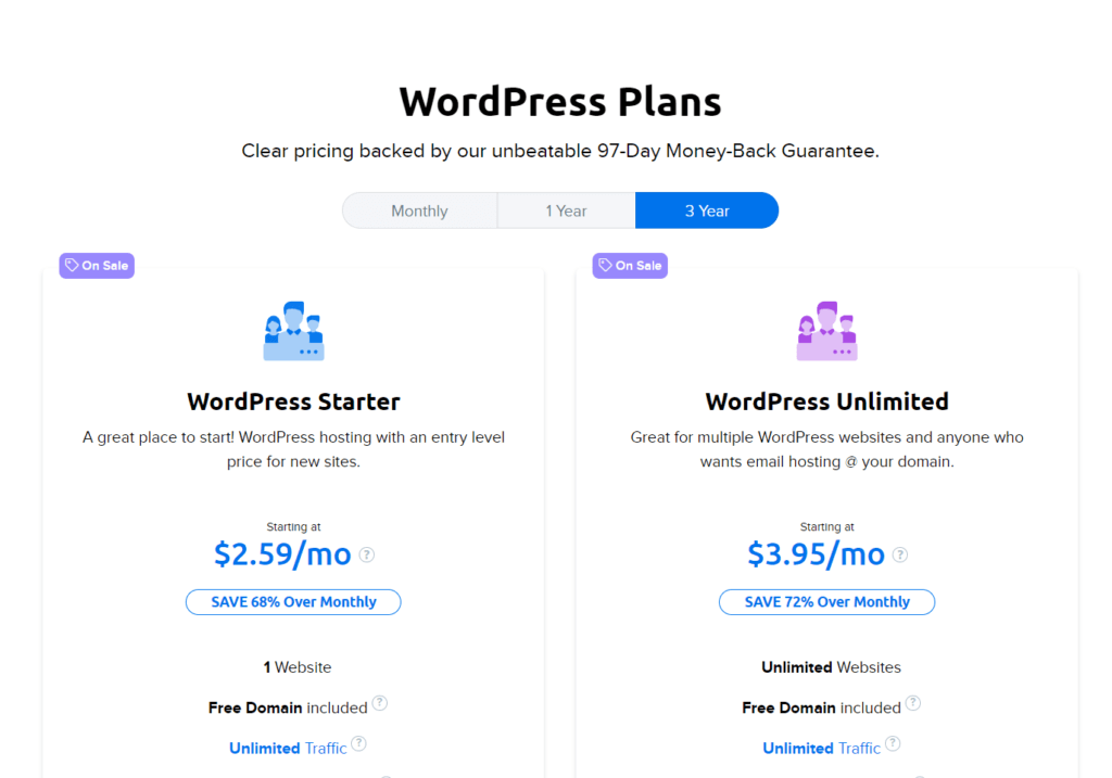 DreamHost WordPress Pricing Plans