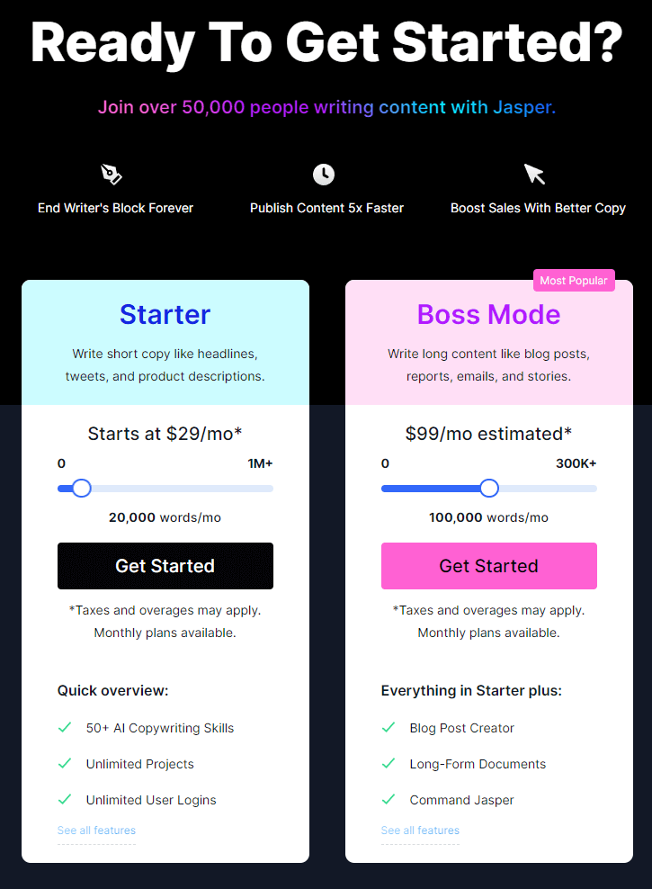 Jasper.ai-pricing-plans