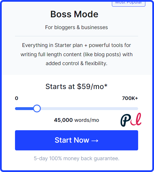 Jasper.ai Boss mode plan