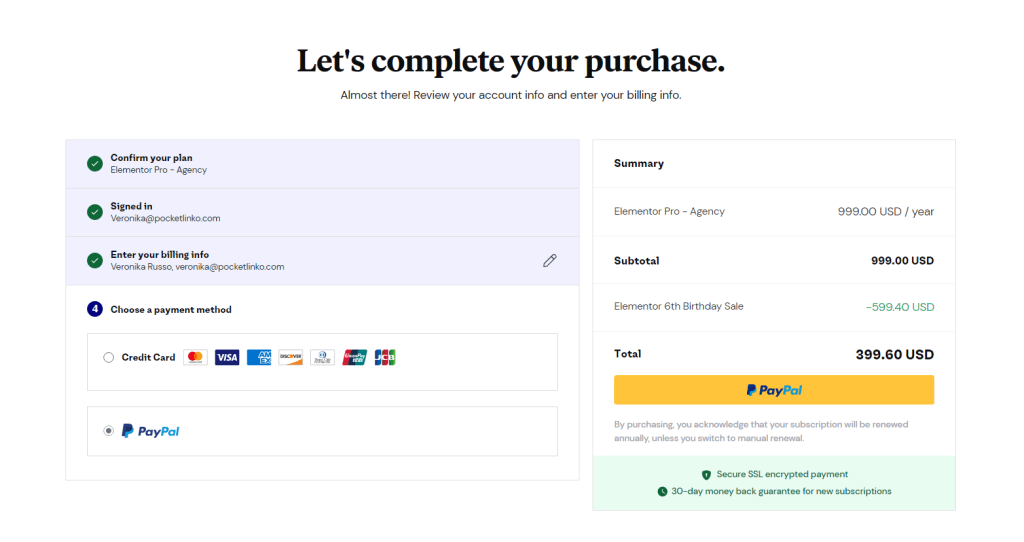 Elementor Birthday Sale 2023: Save Upto 60% Discount On All Pro Plans (Limited Sale Event) 6 elementor checkout coupon