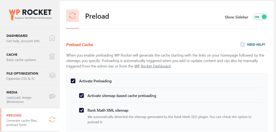 Preloading wprocket